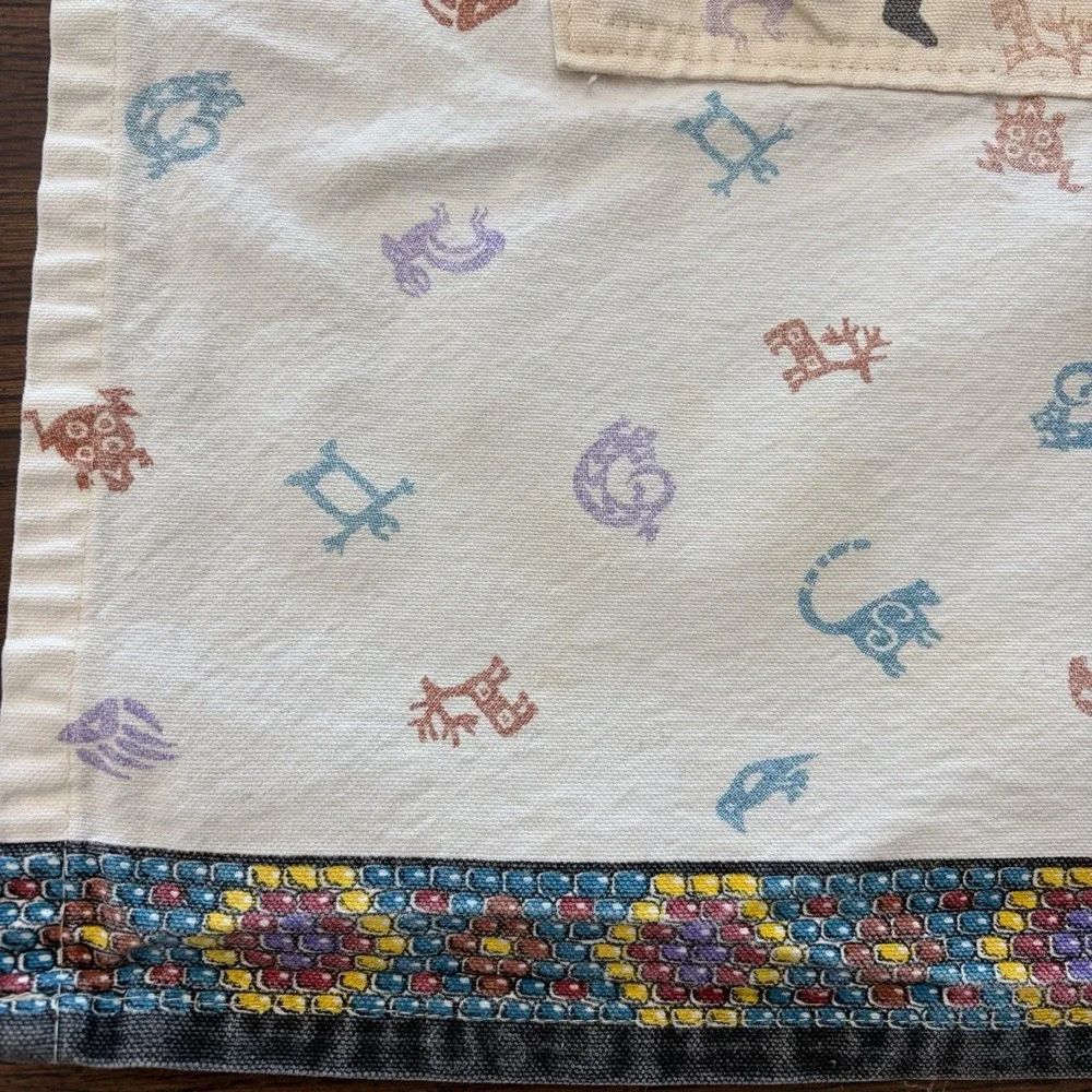 Vintage Kokopelli Apron Southwestern Aztec Print Cottage Kitchen Decor